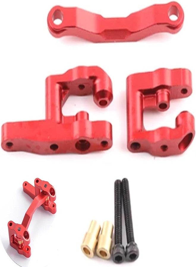 UURCSKY قطعة ترقية مجموعة توجيه التحكم عن بعد المصنوعة من الألومنيوم لشاحنة ARRMA 1/18 Granite Grom Mega 380 Brushed 4X4 Monster Truck و Typhon Grom Mega 380 Brushed 4X4 Buggy 1/16 Mojave RC Car (أحمر) - Image 1